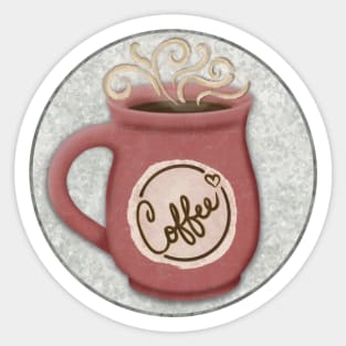 Steamy Coffee Lover Mug Sticker